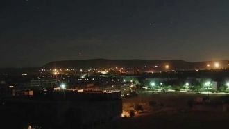 Ночная жизнь в городе Жанатас.