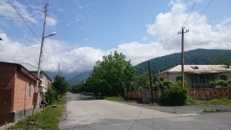 Город Лагодехи с высоты.