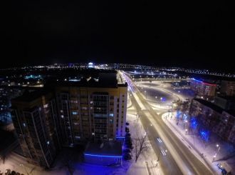 Город Сарань ночью.