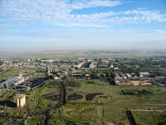 Город Сарань с высоты.