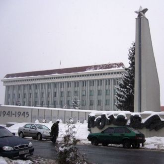 Город Чуст с высоты.