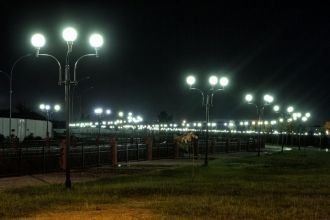 Ночной город Каттакурган.