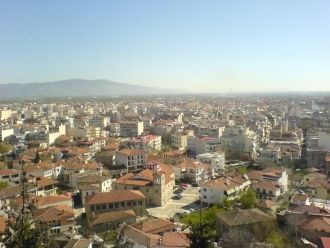 Панорама города Трикала, Геция.