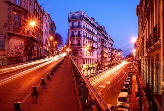 Улицы Обаня ночью.