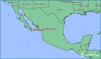 Кульякан на карте Мексики.