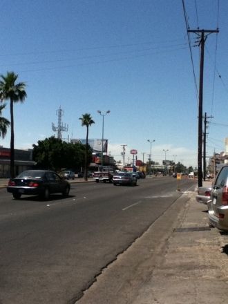 На улице города Мехикали.