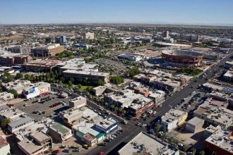 Город Мехикали с высоты.