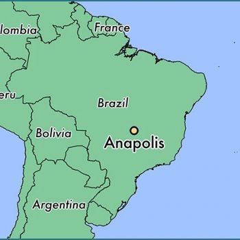 Анаполис на карте Бразилии.