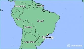 Город Гуаружа на карте Бразилии