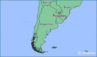 Посадас на карте Аргентины.