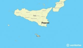 Рагуза на карте Италии.