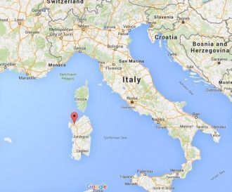 Сассари на карте Италии.