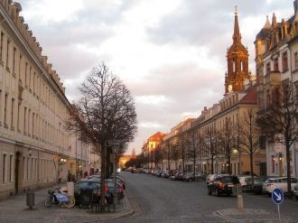 Утро в Дрездене.
