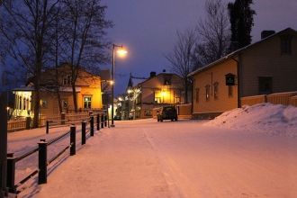 Савонлинна ночью.