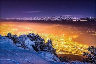 Зимняя ночь в Гренобле