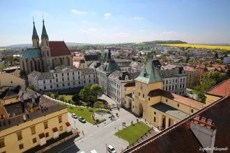 Город Кромержиж с высоты птичьего полета