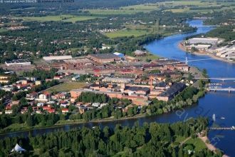 Город Пори с высоты птичьего полета.