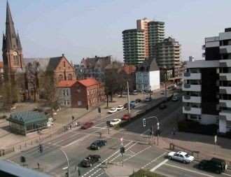 Улицы города Херне, вид сверху.