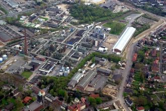 Город Херне с высоты птичьего полёта.