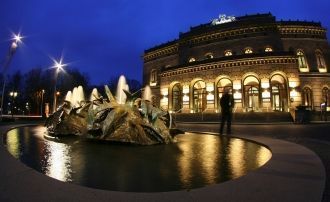 Вид на ночной Брауншвейг.