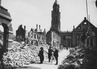 Крефельд к концу Второй мировой войны. В