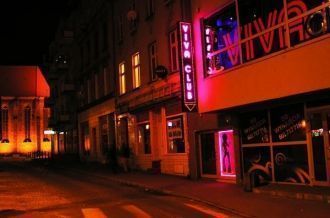 Вид на ночной Гожув-Велькопольский.