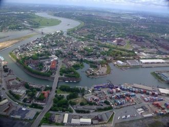 Фото Дуйсбурга с высоты.