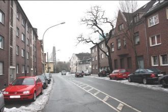 Улица зимой Дуйсбург.