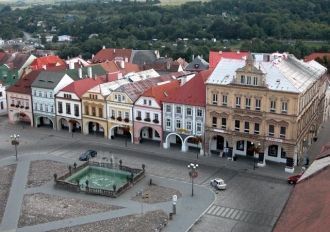 Вид на Кадань с высоты.