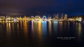 Панорама Кристиансанна. Ночь.