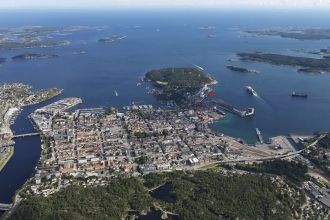 Кристиансанн с высоты птичьего полёта.