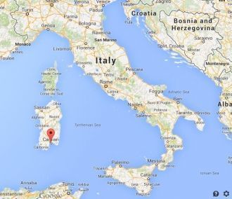 Кальяри на карте Италии.