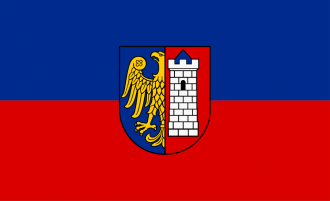 Флаг города Гливице, Польша.