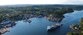 Вид на&nbsp;Гримстад с высоты.