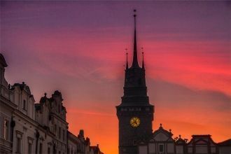 Пардубице ночью