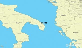 Лечче на карте Италии