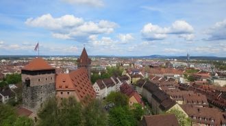 Город Эрланген с высоты.