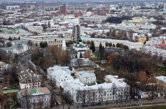 Вид на центр города Ярославля.