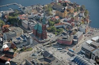 Город&nbsp;Арендал с высоты.