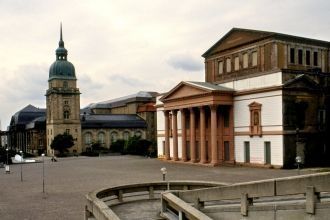 Дармштадт, Германия. Старое фото.