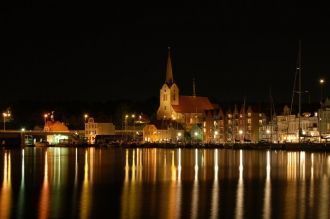 Ночь в городе Сённерборг.