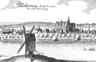 Виды Вольфсбурга в 1654году.