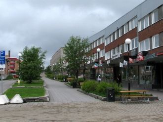 Швеция. Кируна. Улицы города.
