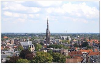 Город с высоты. Леуварден, Нидерланды.