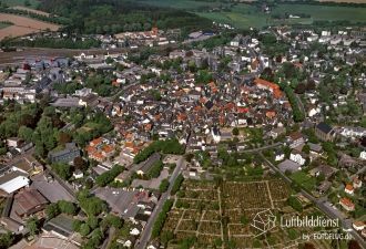 Город Ремшайд с высоты.