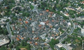 Город Ремшайд с высоты.