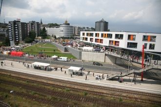 Город Ремшайд с высоты.