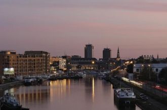 Вид на ночной Хасселт.