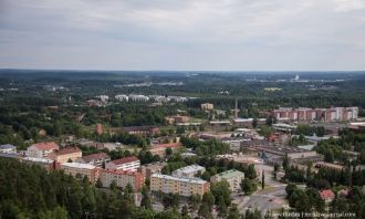 Лахти с высоты стометрового трамплина