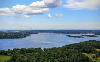 Кусочек района Лидингё с высоты.